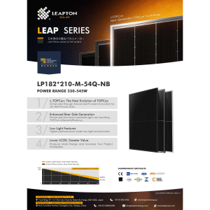Tấm pin Leapton 530–545W L-TOPCon (LEAP SERIES)