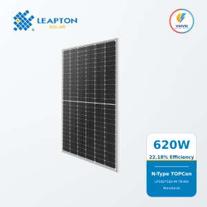 Tấm pin Leapton 600–620W | N-Type Topcon 