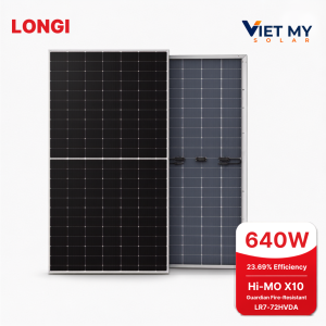 Tấm Pin Năng Lượng Mặt Trời LONGi Hi-MO X10 Guardian LR7-72HVDA 640W–670W