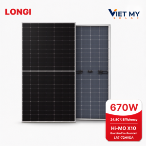 Tấm Pin Năng Lượng Mặt Trời LONGi Hi-MO X10 Guardian LR7-72HVDA 640W–670W